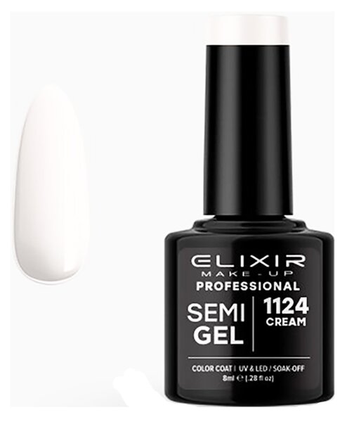 Ημιμόνιμο Βερνίκι Semi Gel 1124 Cream 8ml Elixir