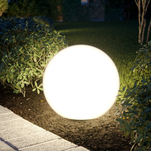 Nowodvorski Lighting Σφαιρικό φωτιστικό Cumulus M, Ø 45 cm, λευκό, πλαστικό, IP44, E27, Λευκό, Πλαστικό