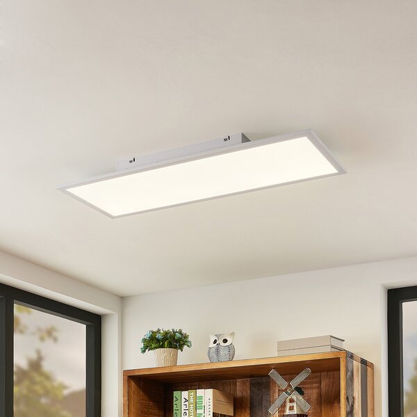 Lindby LED Panel Quais, 80 x 30 cm, λευκό, μεταλλικό, 4.000K, Λευκό, Κουζίνα, Αλουμίνιο, σύγχρονο