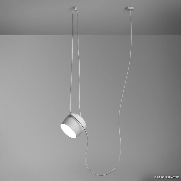 FLOS Aim LED design κρεμαστό φωτιστικό, λευκό, ρυθμιζόμενος, Λευκό, Σαλόνι / τραπεζαρία, Μέταλλο, σχεδιασμός