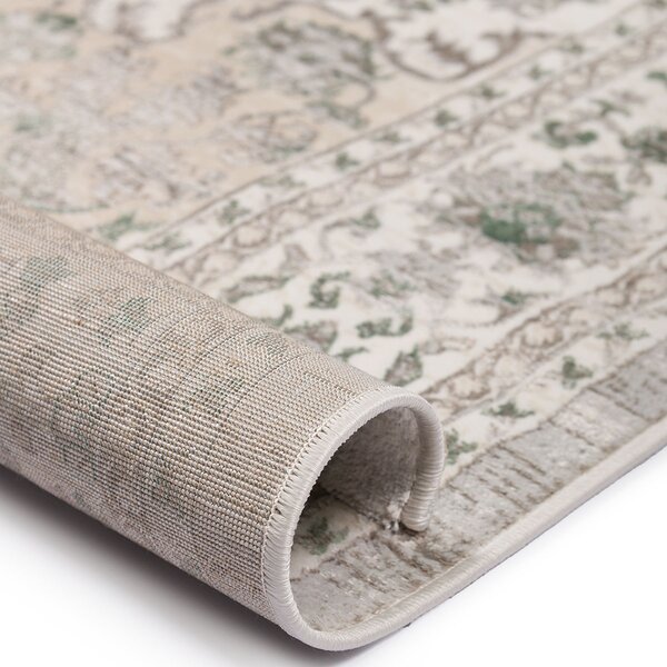 Χαλί Διαδρόμου (67x140) Βιοκαρπέτ Gossip 9860B White Green