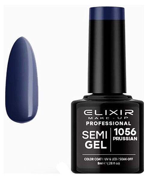 Ημιμόνιμο Βερνίκι Semi Gel 1056 Prussian 8ml Elixir