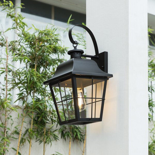 Lindby Φωτιστικό τοίχου Mertollio, ύψος 47 cm, μαύρο, γυαλί, ρυθμιζόμενος, Μαύρο, Μέταλλο, Vintage
