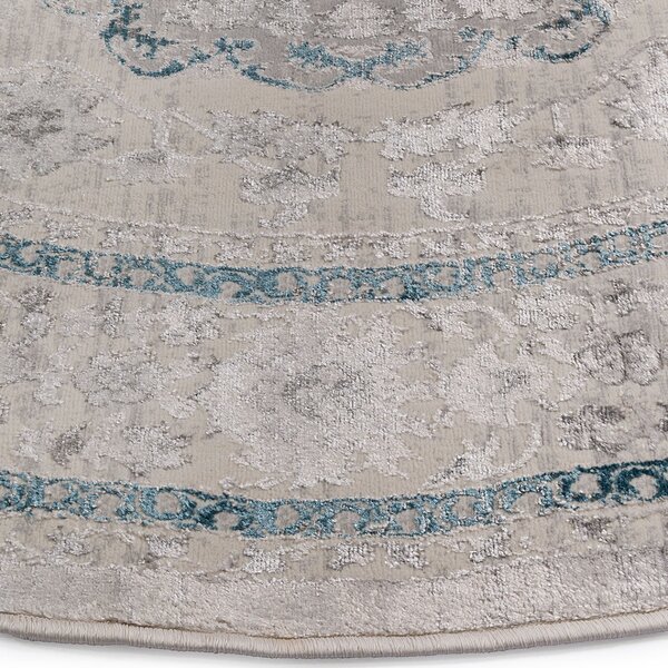 Στρογγυλό Χαλί All Season (Φ160) Βιοκαρπέτ Gossip 9860A Grey Blue