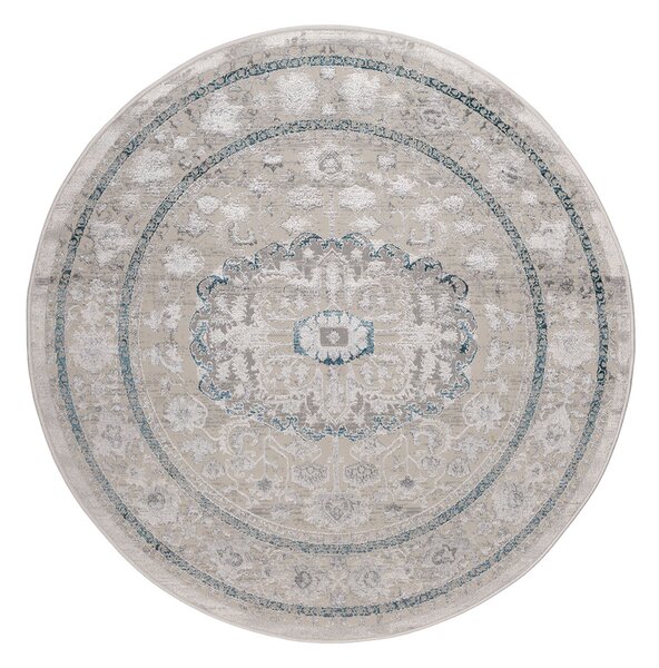 Στρογγυλό Χαλί All Season (Φ160) Βιοκαρπέτ Gossip 9860A Grey Blue