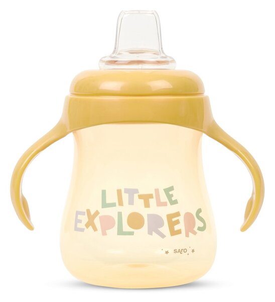 Ποτήρι Εκπαιδευτικό 250ml Saro Little Explorers Ώχρα 51405