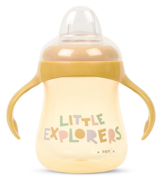 Ποτήρι Εκπαιδευτικό 250ml Saro Little Explorers Ώχρα 51405