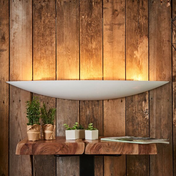 Lindby Φωτιστικό τοίχου Tommi, λευκό, γύψος, 100 cm, E14, βαφόμενο, ρυθμιζόμενος, Λευκό, Σαλόνι / τραπεζαρία, Γύψος / πηλός, σύγχρονο