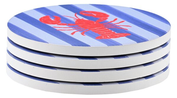 Σουβέρ (Σετ 4τμχ) Estia Nautical Lobster 07-39301