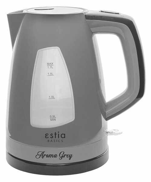 Βραστήρας Πλαστικός Aroma Grey 1.7lt 2200W Γκρι Estia