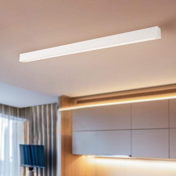 Nowodvorski Lighting Φωτιστικό οροφής Straight λευκό 122 cm, Λευκό, Σαλόνι / τραπεζαρία, Μέταλλο, σύγχρονο