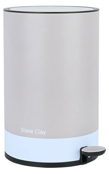 Κάδος Απορριμμάτων Μπάνιου (Φ20.5x31) Estia 6lt Stone Clay 02-39882
