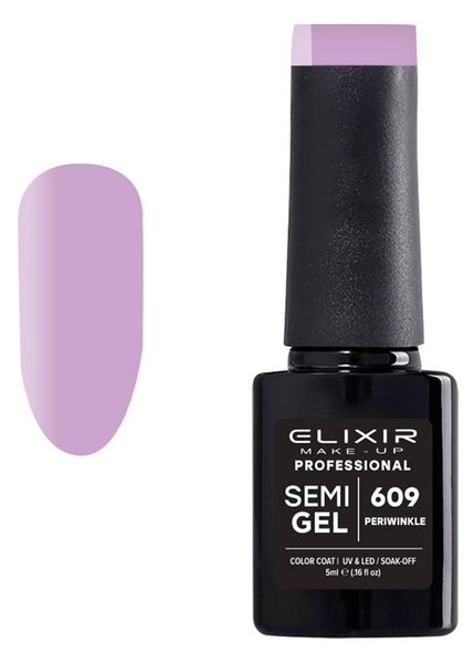 Ημιμόνιμο Βερνίκι Semi Gel 609 Periwinkle 5ml Elixir