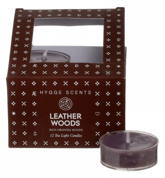 Ρεσώ με Αρωμα Leather Woods σε Καφέ Xρώμα 12τμχ