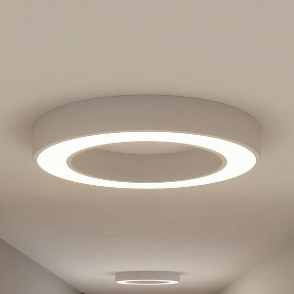 Arcchio Φωτιστικό οροφής LED Sharelyn, Ø 60 cm, λευκό, με ρυθμιζόμενη ένταση, ρυθμιζόμενος, Λευκό, Κουζίνα, Αλουμίνιο, σύγχρονο