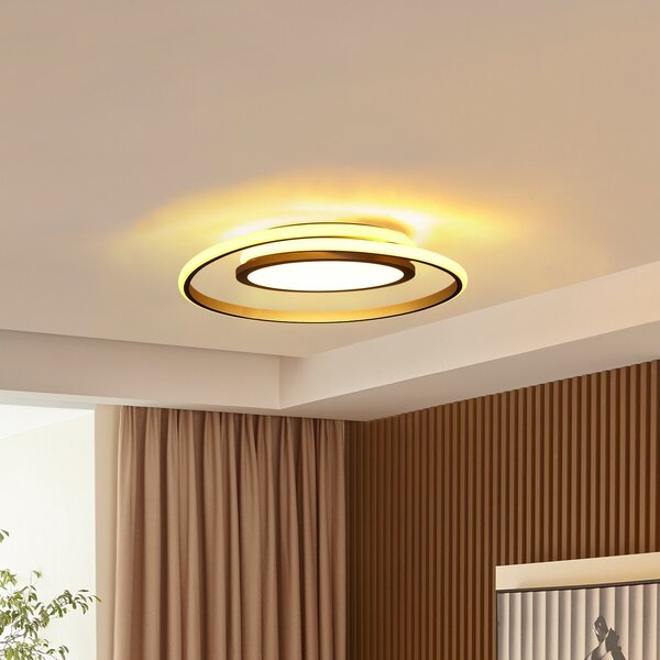 Lucande LED φωτιστικό οροφής Noud, 49 cm, ασημί, αλουμίνιο, ρυθμιζόμενο, ρυθμιζόμενος, Μεταλλικό, υπνοδωμάτιο, Μέταλλο, σύγχρονο