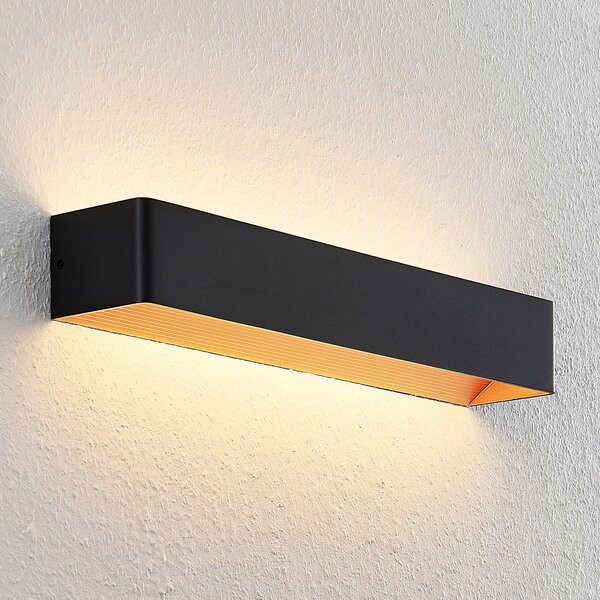 Arcchio LED απλίκι Karam, 53 cm, μαύρο, μέταλλο, up/down, ρυθμιζόμενος, Μαύρο, Σαλόνι / τραπεζαρία, Αλουμίνιο, σύγχρονο