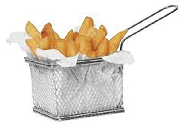 Καλάθι Chips Inox Ορθογώνιο Χρωμίου 21x10x6cm