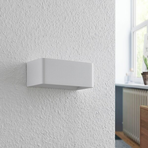 Arcchio Φωτιστικό τοίχου LED Karam, 20 cm, λευκό, μεταλλικό, πάνω/κάτω, Λευκό, Σαλόνι / τραπεζαρία, Αλουμίνιο, σύγχρονο