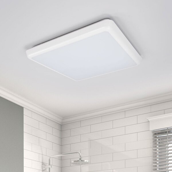 Arcchio Φωτιστικό οροφής LED Augustin, 30 x cm, λευκό, IP54, Λευκό, Μπάνιο, Πλαστικό, σύγχρονο