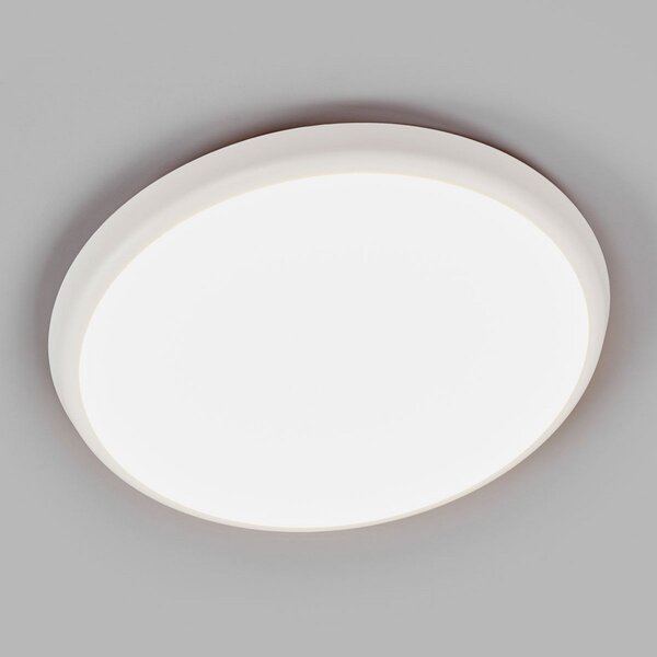Arcchio Φωτιστικό οροφής LED Augustin, Ø 30 cm, CCT, λευκό, IP54, ρυθμιζόμενος, Λευκό, Μπάνιο, Πλαστικό, σύγχρονο