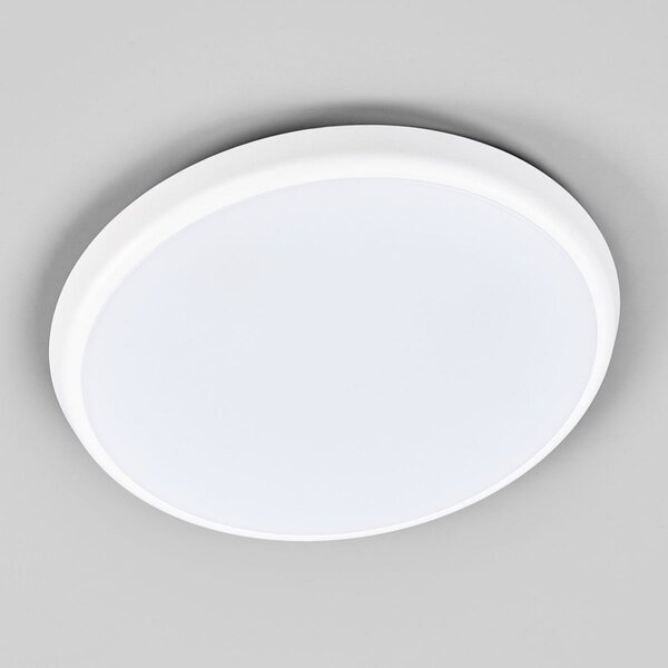 Arcchio Φωτιστικό οροφής LED Augustin, Ø 30 cm, CCT, λευκό, IP54, ρυθμιζόμενος, Λευκό, Μπάνιο, Πλαστικό, σύγχρονο