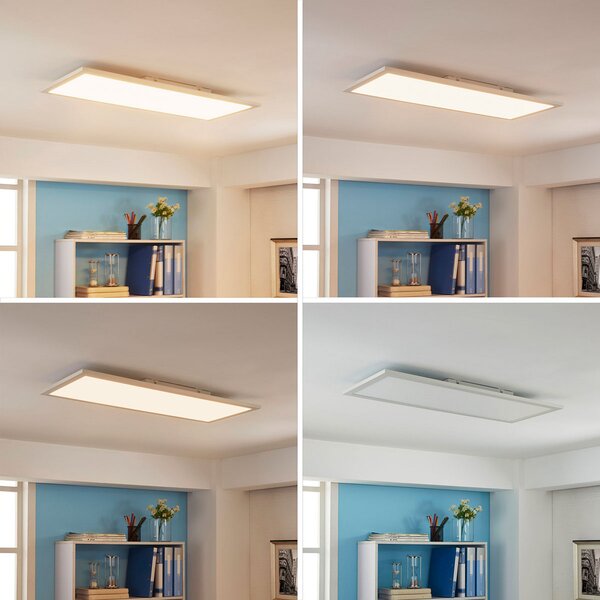 Arcchio Πίνακας LED Enja, 79,5 cm x 29,5 cm, ρυθμιζόμενος, Λευκό, Μελέτη / Γραφείο, Μέταλλο