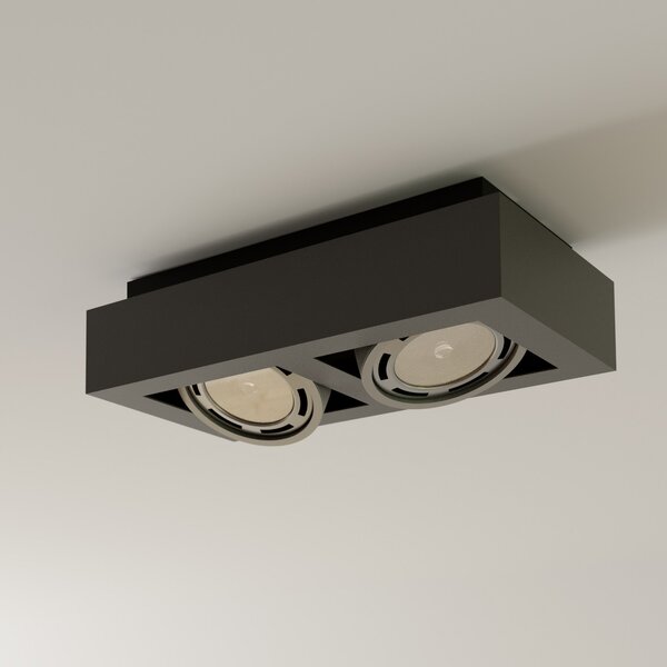 Arcchio Προβολέας οροφής Ronka, 34 cm, 2-φωτός, γκρι, GU10, ρυθμιζόμενος, Γκρι, Σαλόνι / τραπεζαρία, Μέταλλο, σύγχρονο