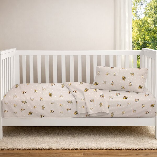 Σεντόνι Κούνιας Με Λάστιχο (70x140+15) Dimcol Bear's Playtime 592 Beige