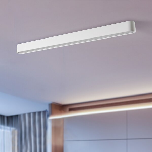Nowodvorski Lighting Φωτιστικό οροφής Soft, 95 x 6 cm, λευκό, αλουμίνιο, G13, Λευκό, Σαλόνι / τραπεζαρία, Μέταλλο, σύγχρονο