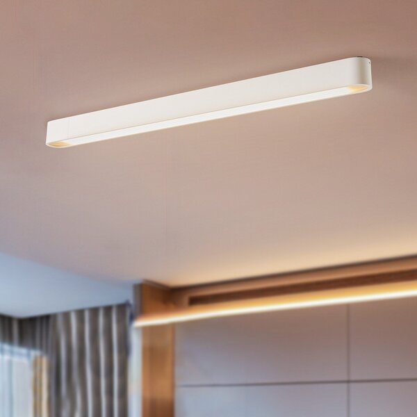 Nowodvorski Lighting Φωτιστικό οροφής Soft, 95 x 6 cm, λευκό, αλουμίνιο, G13, Λευκό, Σαλόνι / τραπεζαρία, Μέταλλο, σύγχρονο