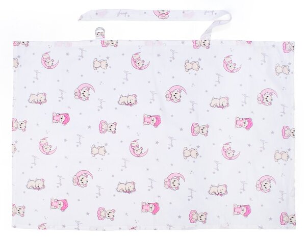 Κάλυμμα Θηλασμού Dimcol Bear's Nest 04 White - Pink