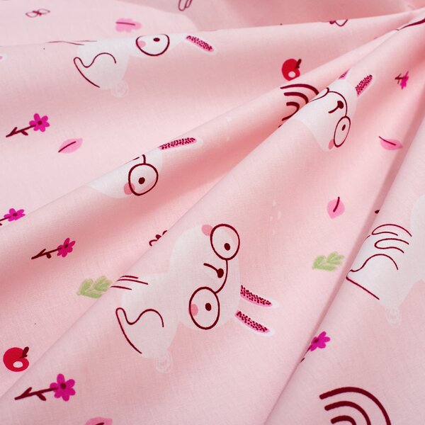 Σεντόνια Μονά (Σετ 3τμχ) Dimcol Rabbit Garden 585 Pink