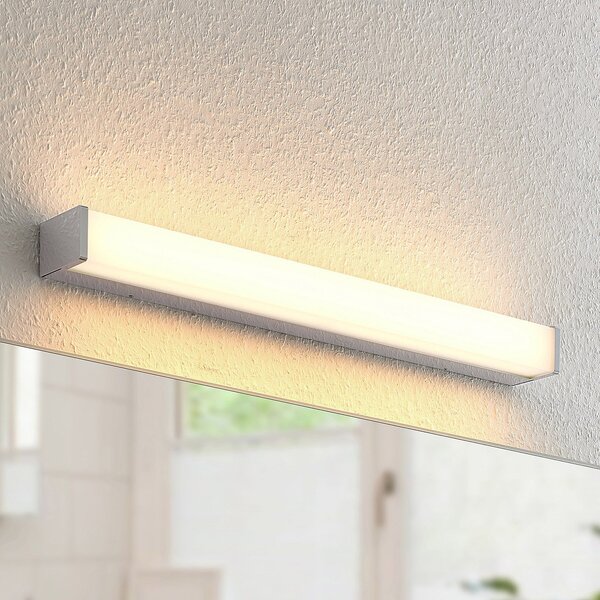 Lindby LED φωτιστικό μπάνιου Klea, 60 cm, χρώμιο, μέταλλο, IP44, Μεταλλικό, Μπάνιο, Μέταλλο, σύγχρονο