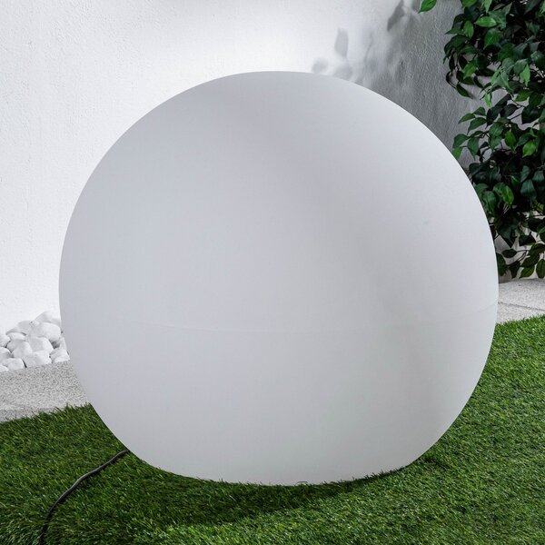 Nowodvorski Lighting Σφαιρική λάμπα Cumulus XL, Ø 80 εκ., λευκή, πλαστικό IP44 E27, Λευκό, Πλαστικό