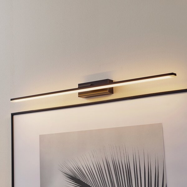 MCJ Φωτιστικό τοίχου LED Miroir 80 cm μαύρο 3000K, Μαύρο, Μπάνιο, Μέταλλο, σύγχρονο