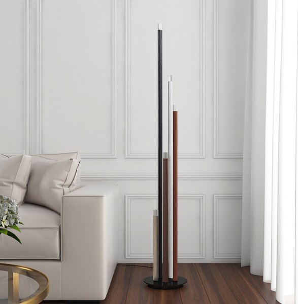 Lucande LED φωτιστικό δαπέδου Stoika, 150 cm, 5-φωτο, μέταλλο, ρυθμιζόμενος, Πολύχρωμο, Σαλόνι / τραπεζαρία, Μέταλλο, σύγχρονο