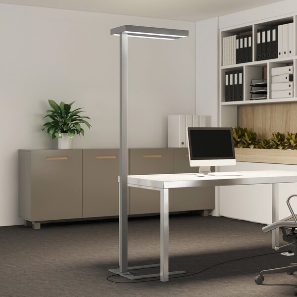 Arcchio Φωτιστικό δαπέδου LED Logan Ultra, CCT, αισθητήρας, ρυθμιζόμενο, ρυθμιζόμενος, Μεταλλικό, Μελέτη / Γραφείο, Αλουμίνιο, σύγχρονο