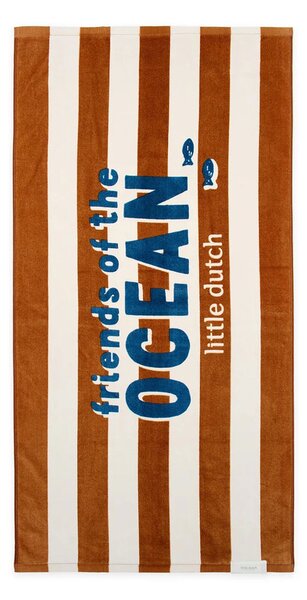 Παιδική Πετσέτα Θαλάσσης (60x120) Little Dutch Ocean World Brown Stripe