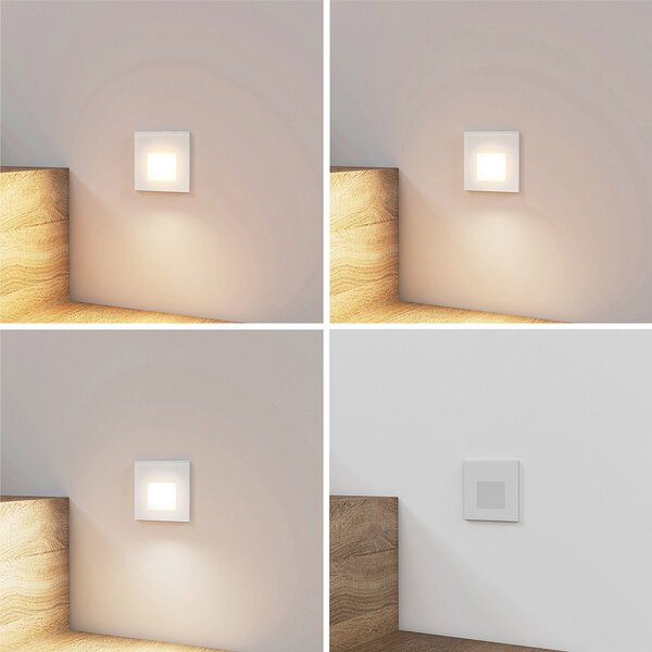 Arcchio Φωτιστικό εσοχής LED Vexi, 7,8 cm x cm, λευκό, CCT, ρυθμιζόμενος, Λευκό, Διάδρομος, Αλουμίνιο, σύγχρονο, Γωνιακά φωτιστικά