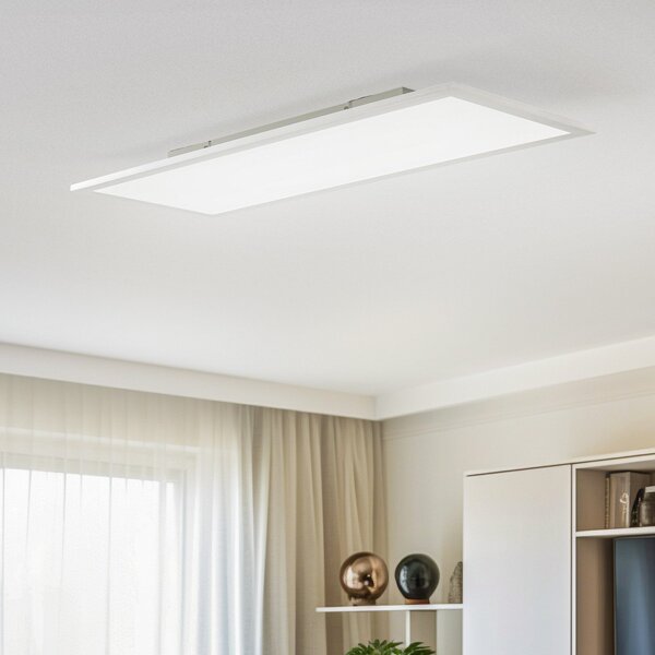 Lindby LED πάνελ Livel, CCT, 80 cm x 30 cm, τηλεχειριστήριο, ρυθμιζόμενος, Μεταλλικό, Κουζίνα, Αλουμίνιο, σύγχρονο