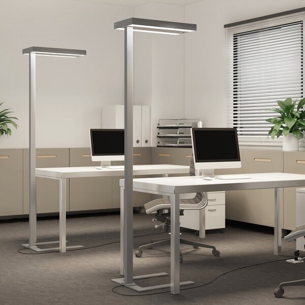 Arcchio Φωτιστικό δαπέδου LED Logan Ultra, CCT, αισθητήρας, ρυθμιζόμενο, ρυθμιζόμενος, Μεταλλικό, Μελέτη / Γραφείο, Αλουμίνιο, σύγχρονο