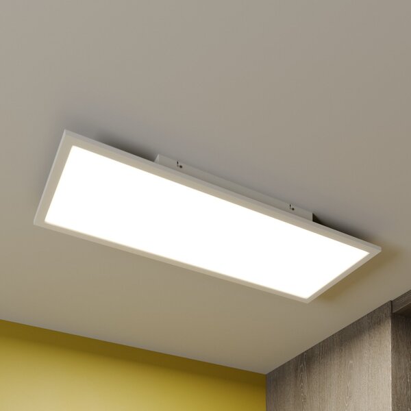 Lindby Luay LED πάνελ, 80 x 30 cm, λευκό, 3000-6000K, ρυθμιζόμενος, Λευκό, Κουζίνα, Πλαστικό, σύγχρονο