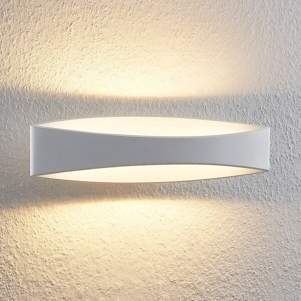 Arcchio Φωτιστικό τοίχου LED Jelle, 44 cm, λευκό, μεταλλικό, πάνω/κάτω, ρυθμιζόμενος, Λευκό, Σαλόνι / τραπεζαρία, Μέταλλο, σύγχρονο