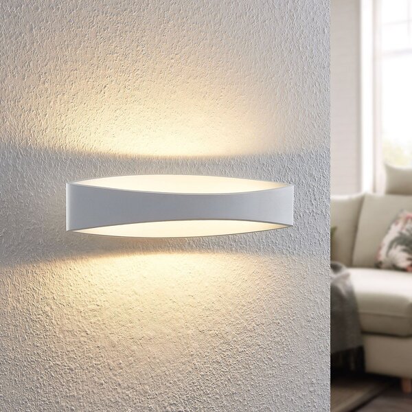 Arcchio Φωτιστικό τοίχου LED Jelle, 44 cm, λευκό, μεταλλικό, πάνω/κάτω, ρυθμιζόμενος, Λευκό, Σαλόνι / τραπεζαρία, Μέταλλο, σύγχρονο