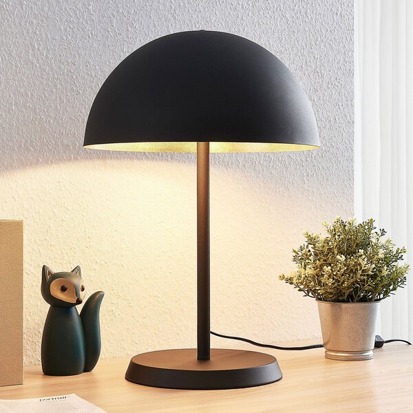 Lindby Επιτραπέζιο φωτιστικό Idalene, ύψος 51 cm, μαύρο, μέταλλο, Μαύρο, Σαλόνι / τραπεζαρία, Μέταλλο, σύγχρονο