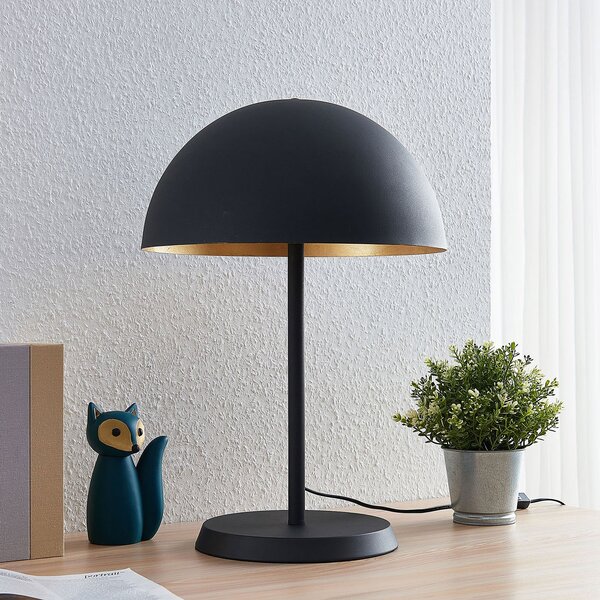 Lindby Επιτραπέζιο φωτιστικό Idalene, ύψος 51 cm, μαύρο, μέταλλο, Μαύρο, Σαλόνι / τραπεζαρία, Μέταλλο, σύγχρονο