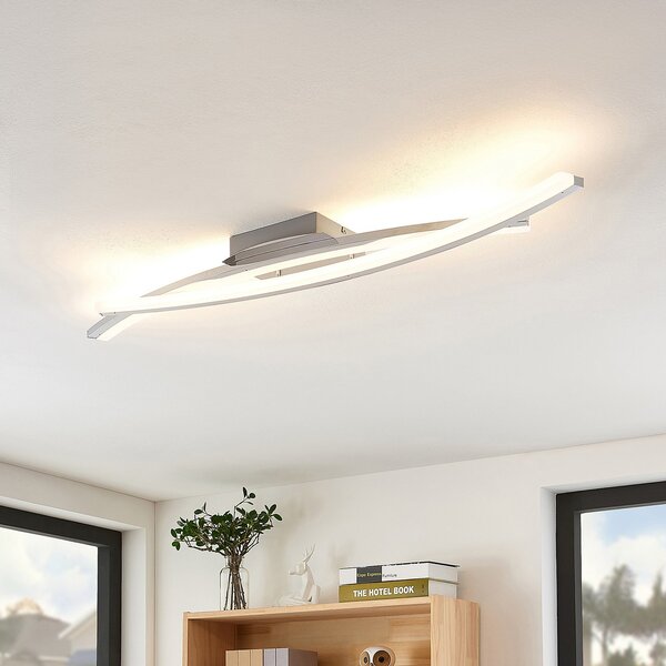 Lindby Φωτιστικό οροφής Elarit LED, επιχρωμιωμένο, ρυθμιζόμενος, Μεταλλικό, Σαλόνι / τραπεζαρία, Μέταλλο, σύγχρονο