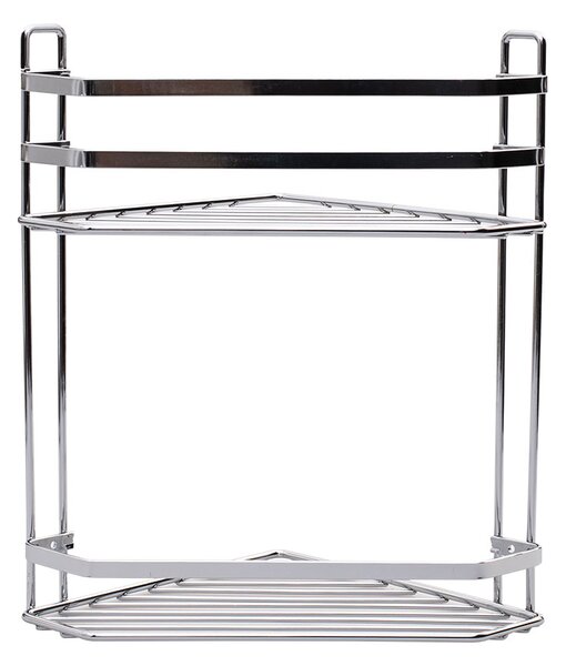 Γωνιακή Ραφιέρα Μπάνιου Διπλή (20.2x20.2x31.7) Estia Elegant Chrome 02-6457