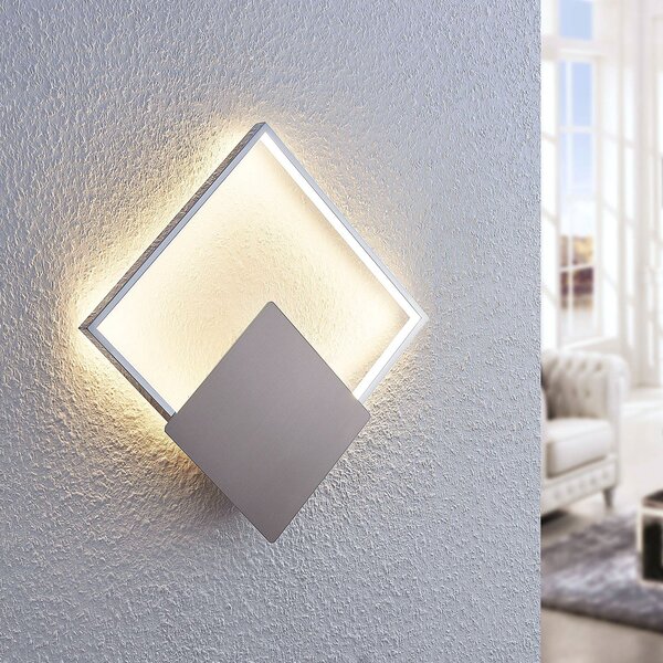 Lindby LED φωτιστικό τοίχου Anays, 32 cm x cm, χρώμιο/καθαρό, Ασημένιο, Σαλόνι / τραπεζαρία, Πλαστικό, σύγχρονο